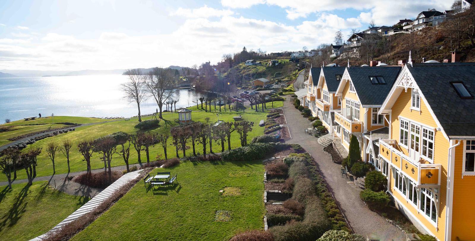 Discover the Swiss-inspired architecture of the Solstrand Hotel & Bad.
