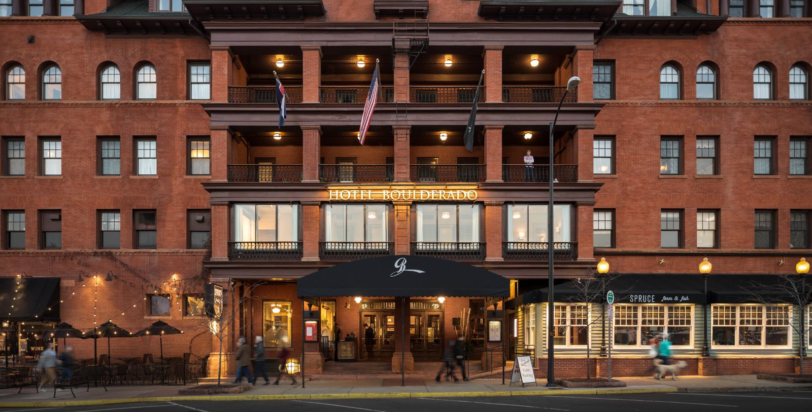 Image of Hotel Exterior, Hotel Boulderado in Boulder, Colorado, 1909, Member of Historic Hotels of America, Special Offers, Discounted Rates, Families, Romantic Escape, Honeymoons, Anniversaries, Reunions